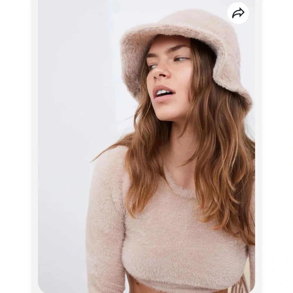 For Love & Lemons Faux Mohair Long Sleeve Sweater Oatmeal S‎ $169